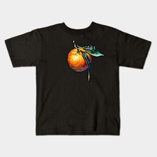 Single Watercolor Tangerine Kids T-Shirt